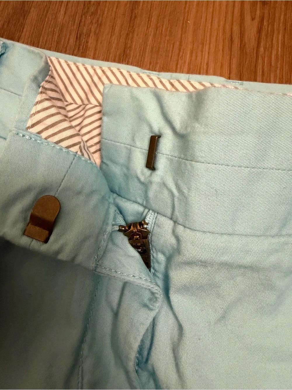 J. Crew Light Turquoise Blue Cotton Chino Shorts